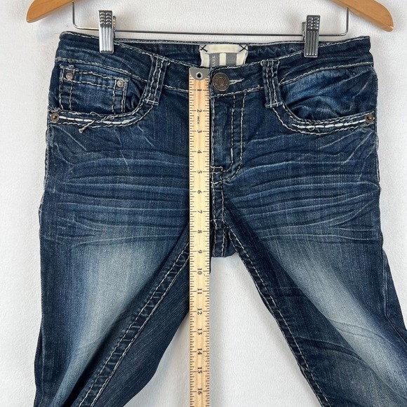 TradeMark H Embellished Jeans Womens‎ 7/8 29 Dark Wash Denim Straight - Picture 7 of 10